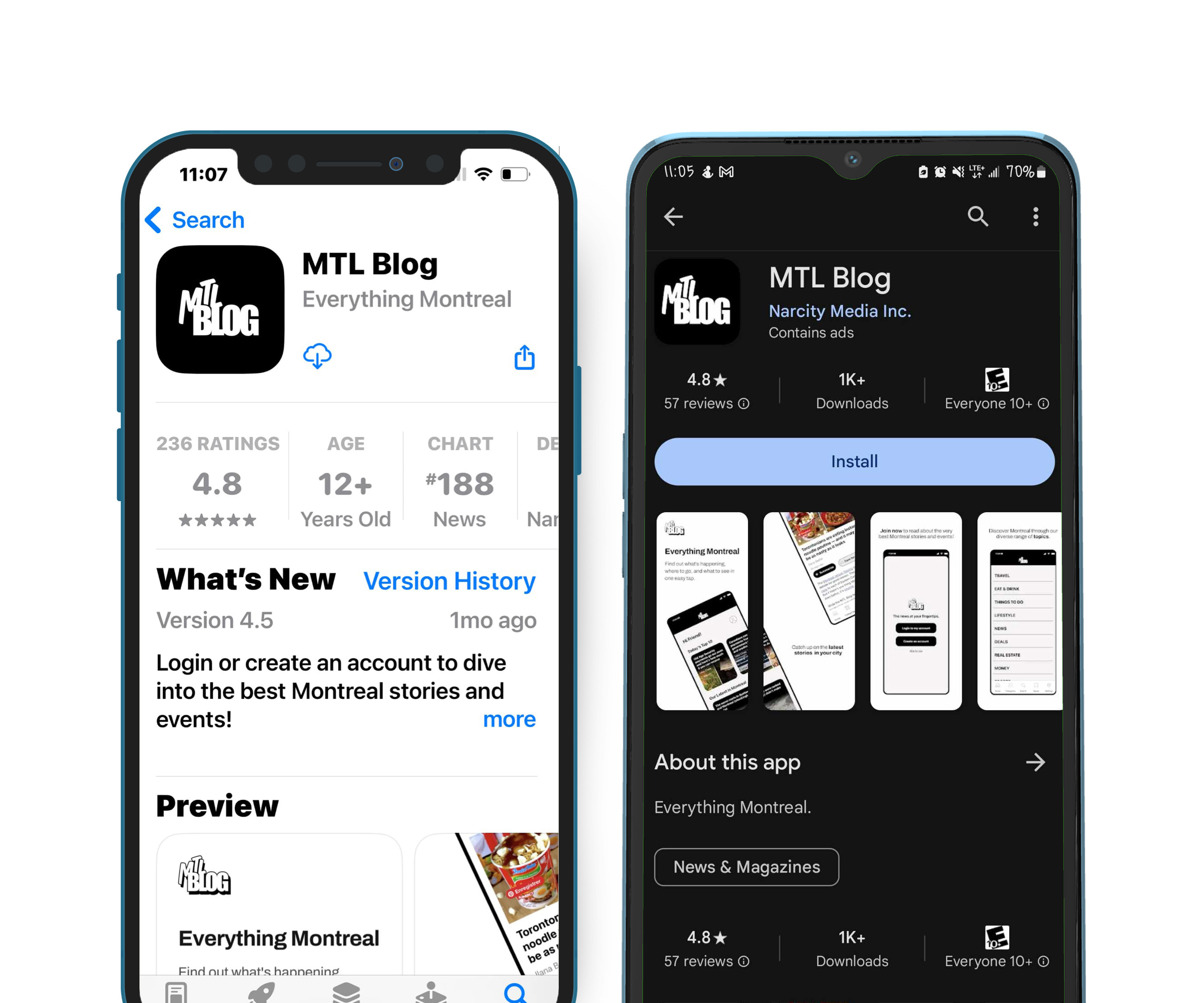 MTL Blog app store